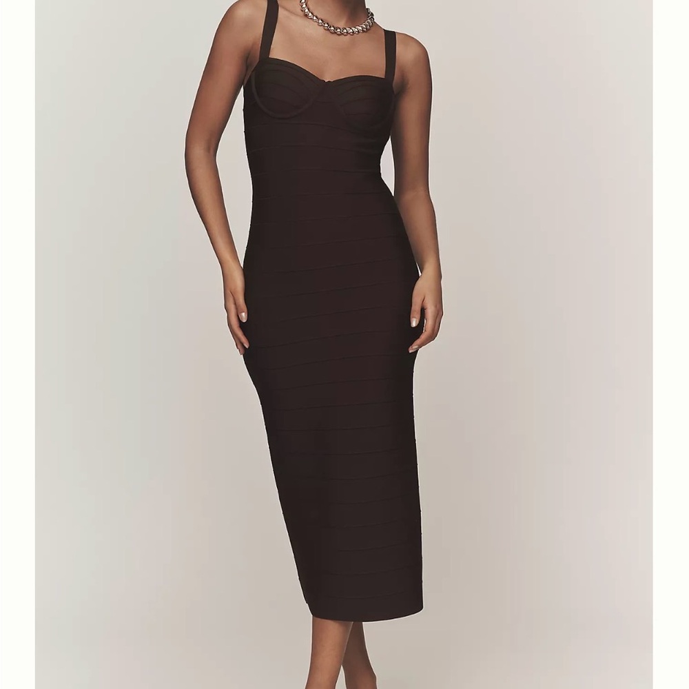 Siempre x Anthropologie Sweetheart Bandage Maxi Dress